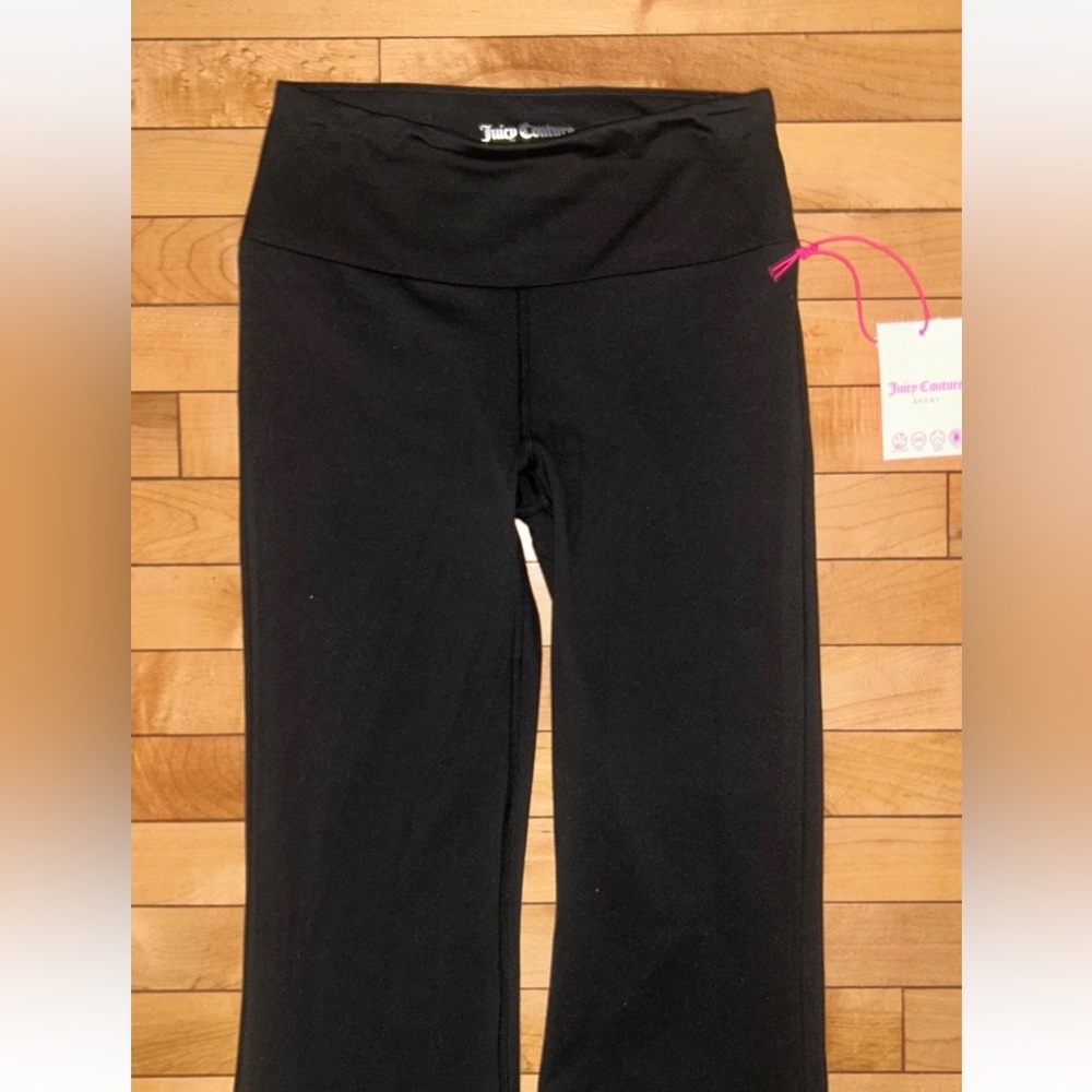 NEW ! JUICY COUTURE Sport OG Big Bling Logo Flare Leggings Black Size S - Picture 5 of 5
